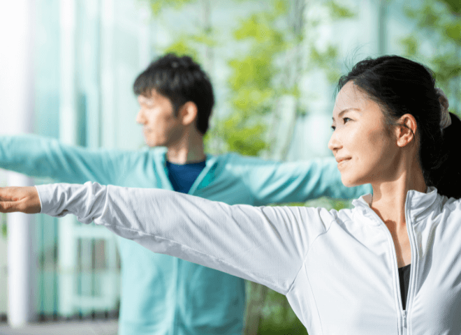 テラスで瞑想 morning YOGA session